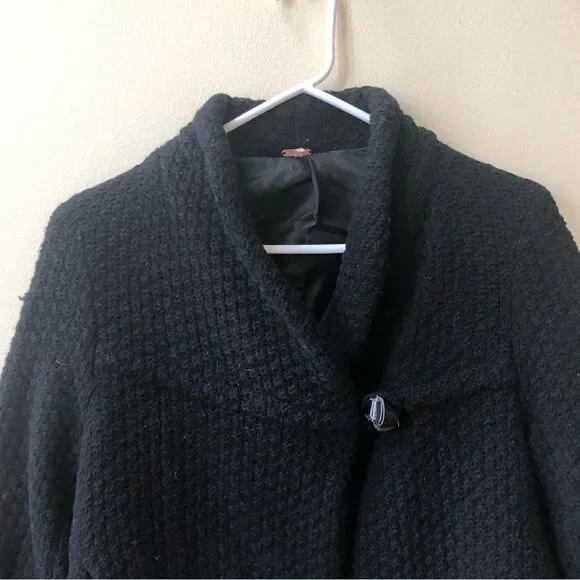 Free People Lambswool Textured Cardigan Jacket - Picture 2 of 8